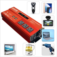 MOVFFGGRM inverter LCD display shows real-time status and input output voltage.