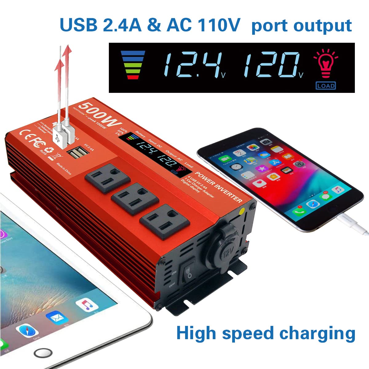 MOVFFGGRM metal heat dissipation body keeps the inverter cool during drives.