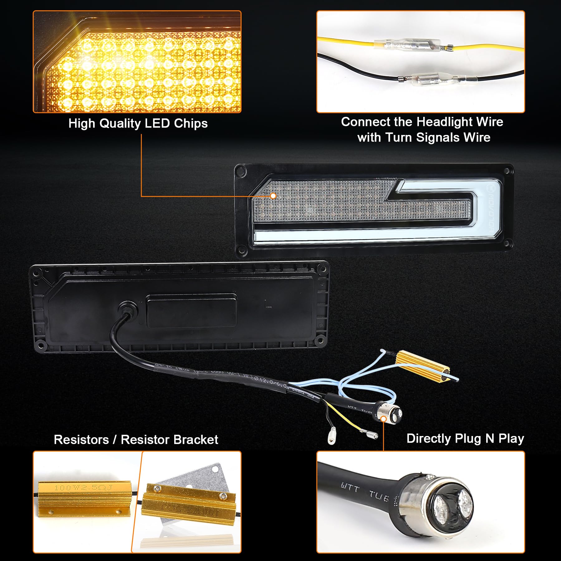 MOVOTOR adjustable beam helps you aim precisely for better visibility