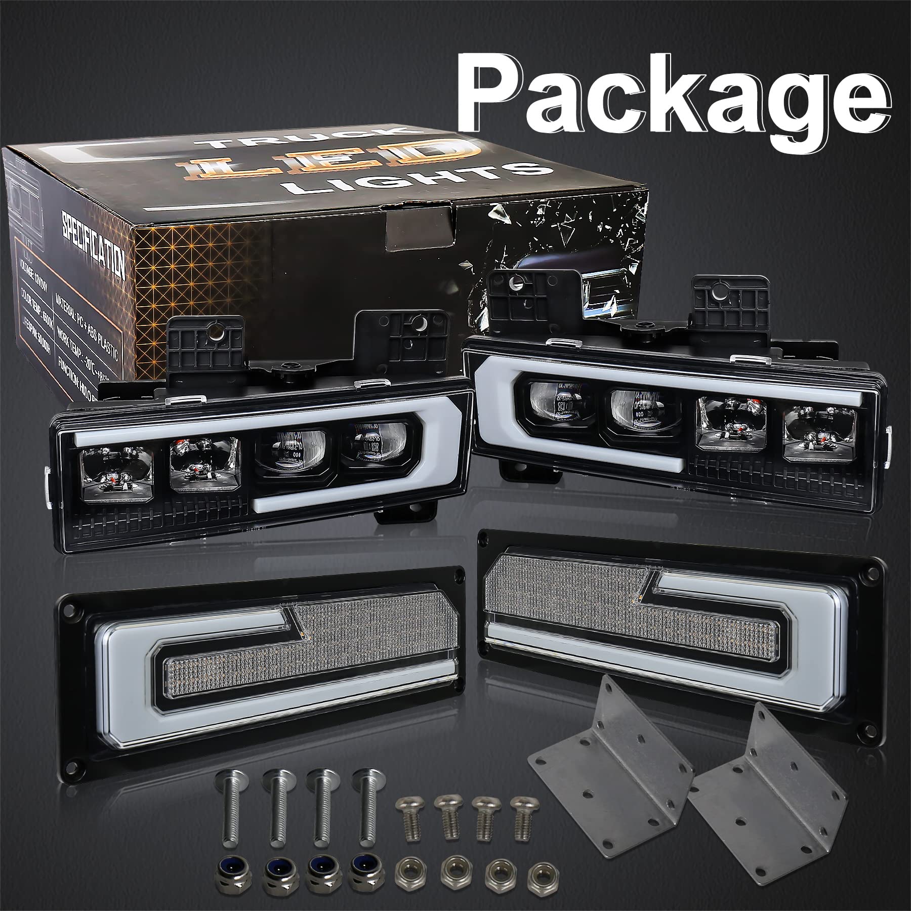 MOVOTOR packaging includes headlights, signals, and brackets for ready upgrade