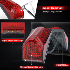 MOVOTOR LED tail light low-profile mount follows the fender contour.