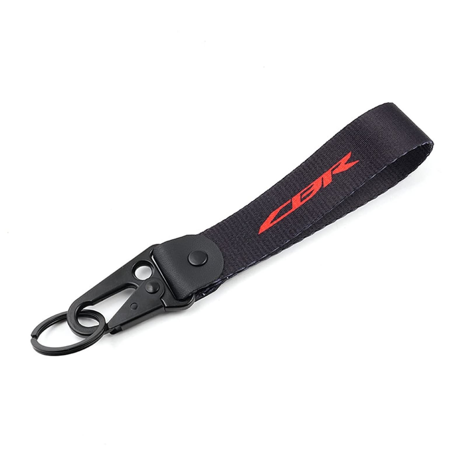 MOWOK embroidery badge keyring red with cotton strap for style.