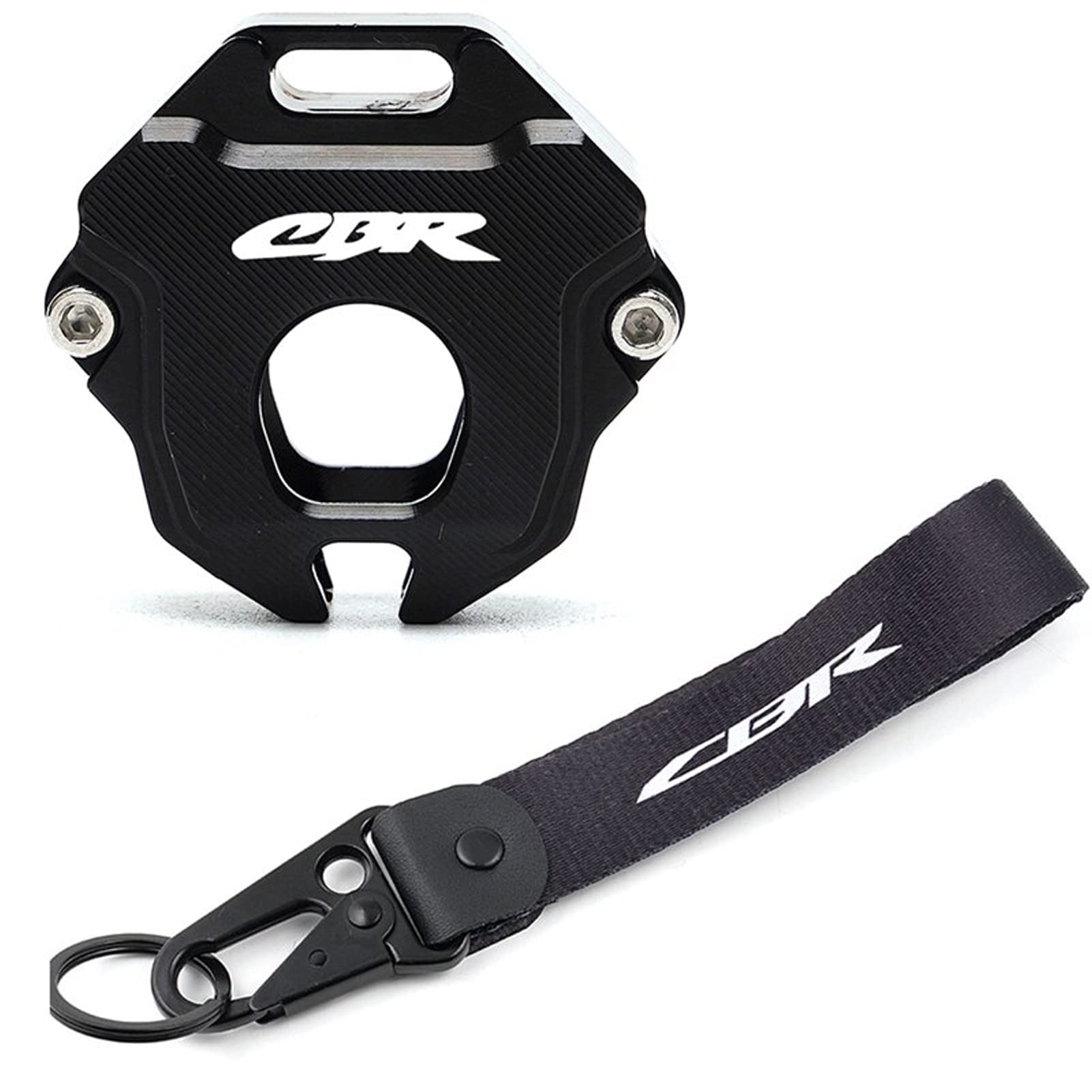 MOWOK key cover for CBR250RR red highlights hollow design and key visibility.