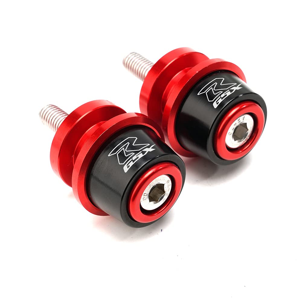 MOWOK swing arm slider bracket red fitment detail for secure parking.