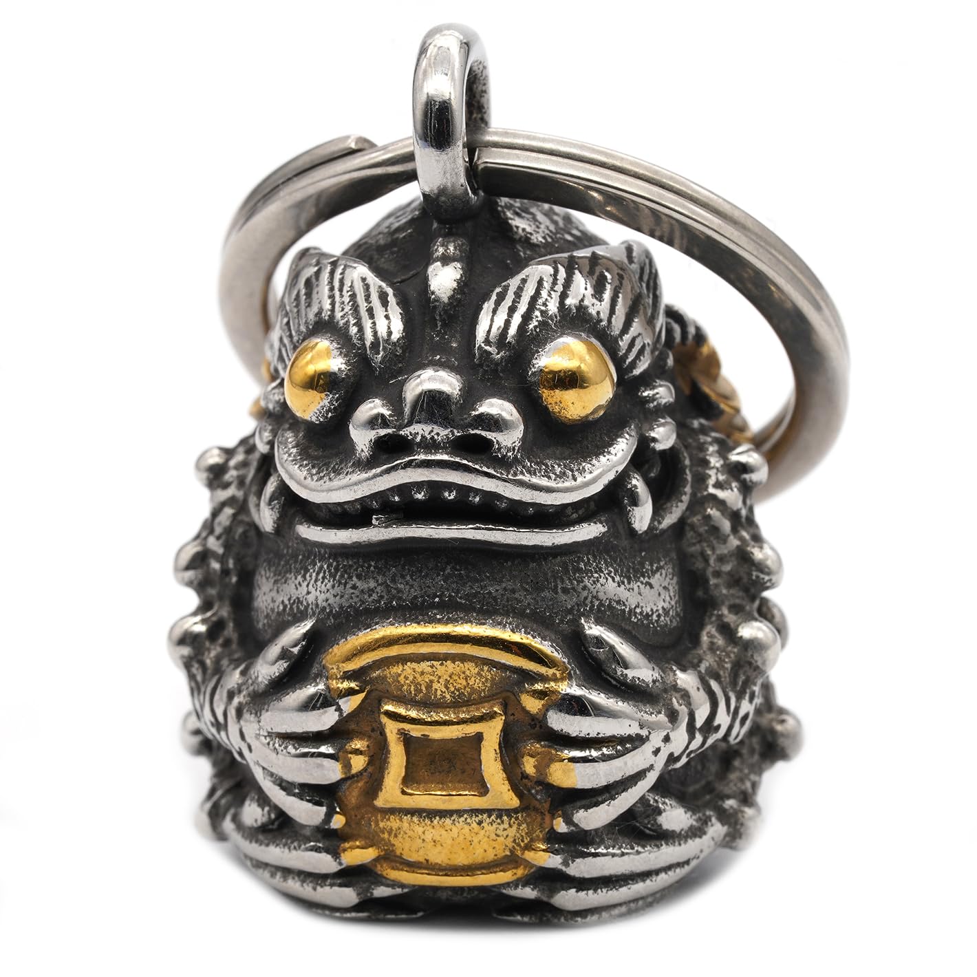 MOYOZZ Mythical Animals Guardian Bell front view with 3-D relief for durable road protection.