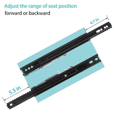 MOYZXC Seat Sliders feature heavy-duty steel construction with a matte finish.