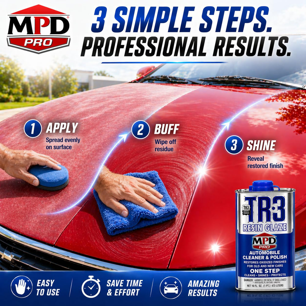 MPD Cobalt Charm TR scratch removal closeup shows effective oxidation restoration potential.