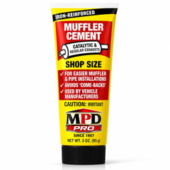 MPD Muffler Cement Putty bottle for high-temperature exhaust sealing.
