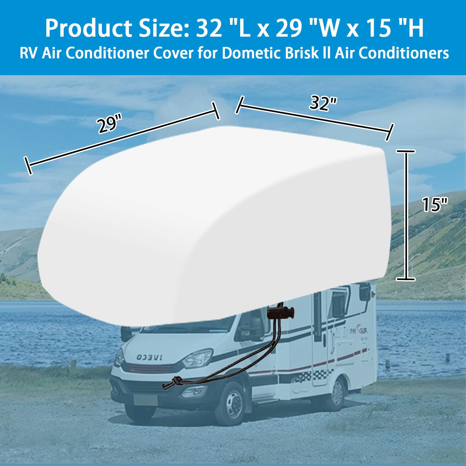 MQLD RV AC cover blocks leaves and animal debris for cleaner unit