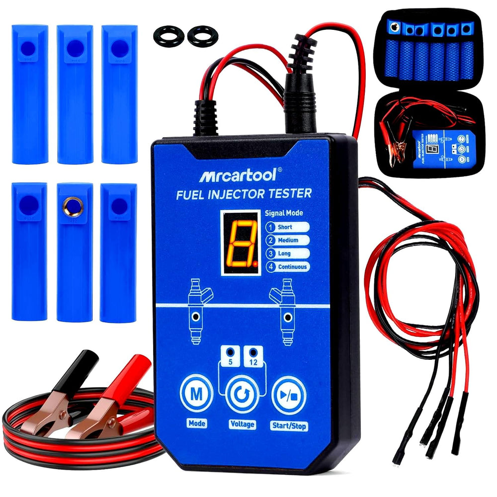 MR CARTOOL fuel injector tester pro enables quick fault diagnosis across injectors.
