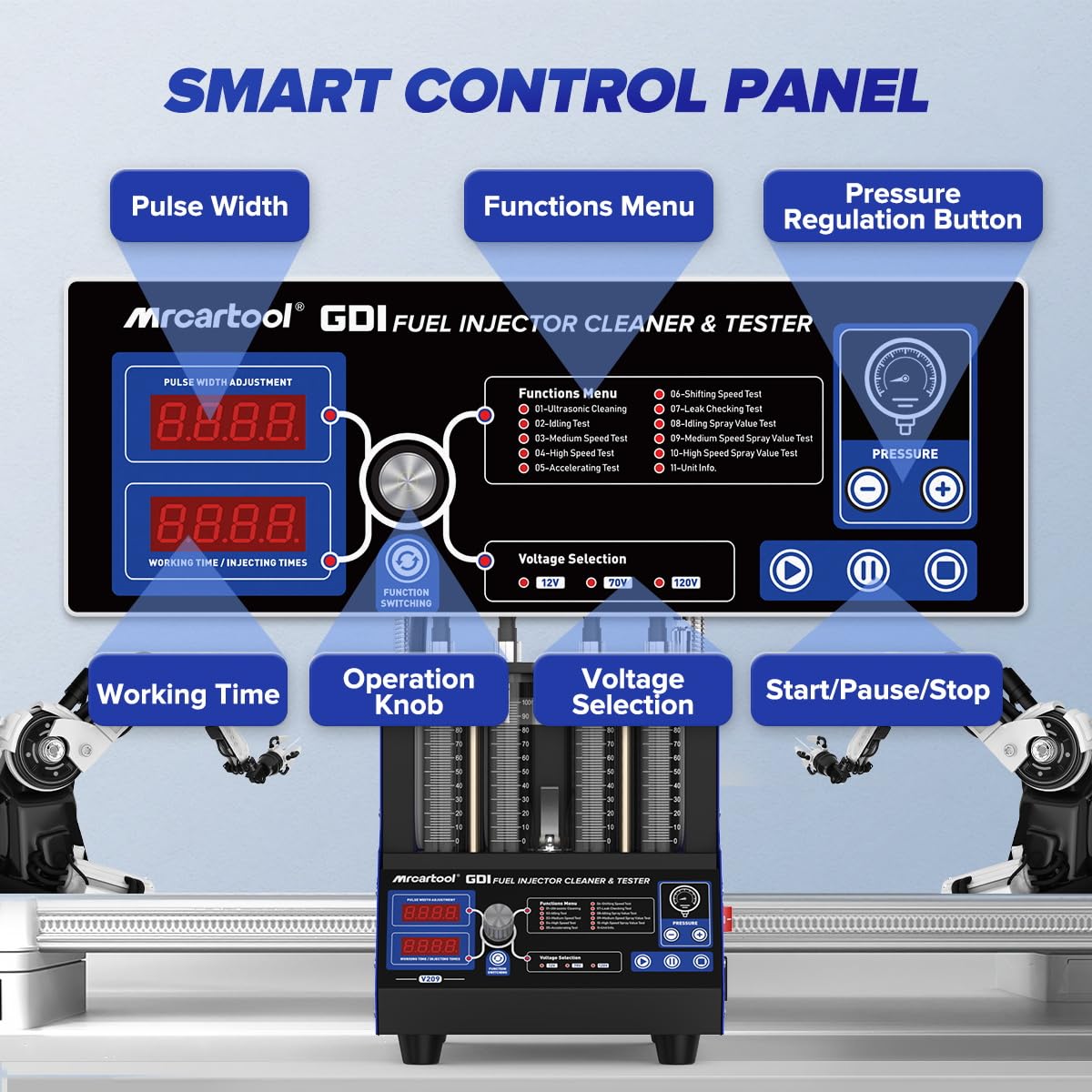 MR CARTOOL V209 compatibility with standard and GDI EFI FSI injectors