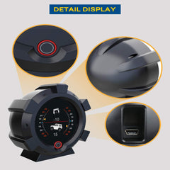 MR CARTOOL X95 inclinometer shows tilt angle for off-road navigation