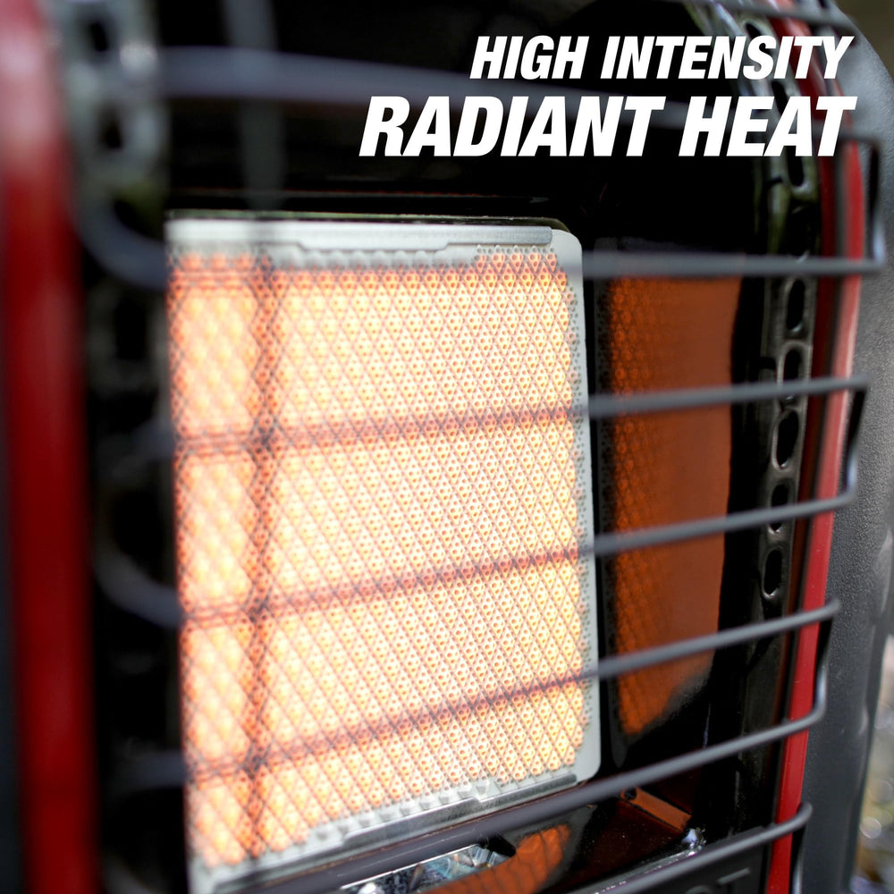 Mr Heater MH9BX swivel regulator supports connections from 1 lb cylinders to hoses