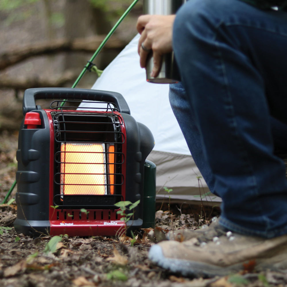 Mr Heater MH9BX tip-over safety prevents accidents in windy or crowded spaces