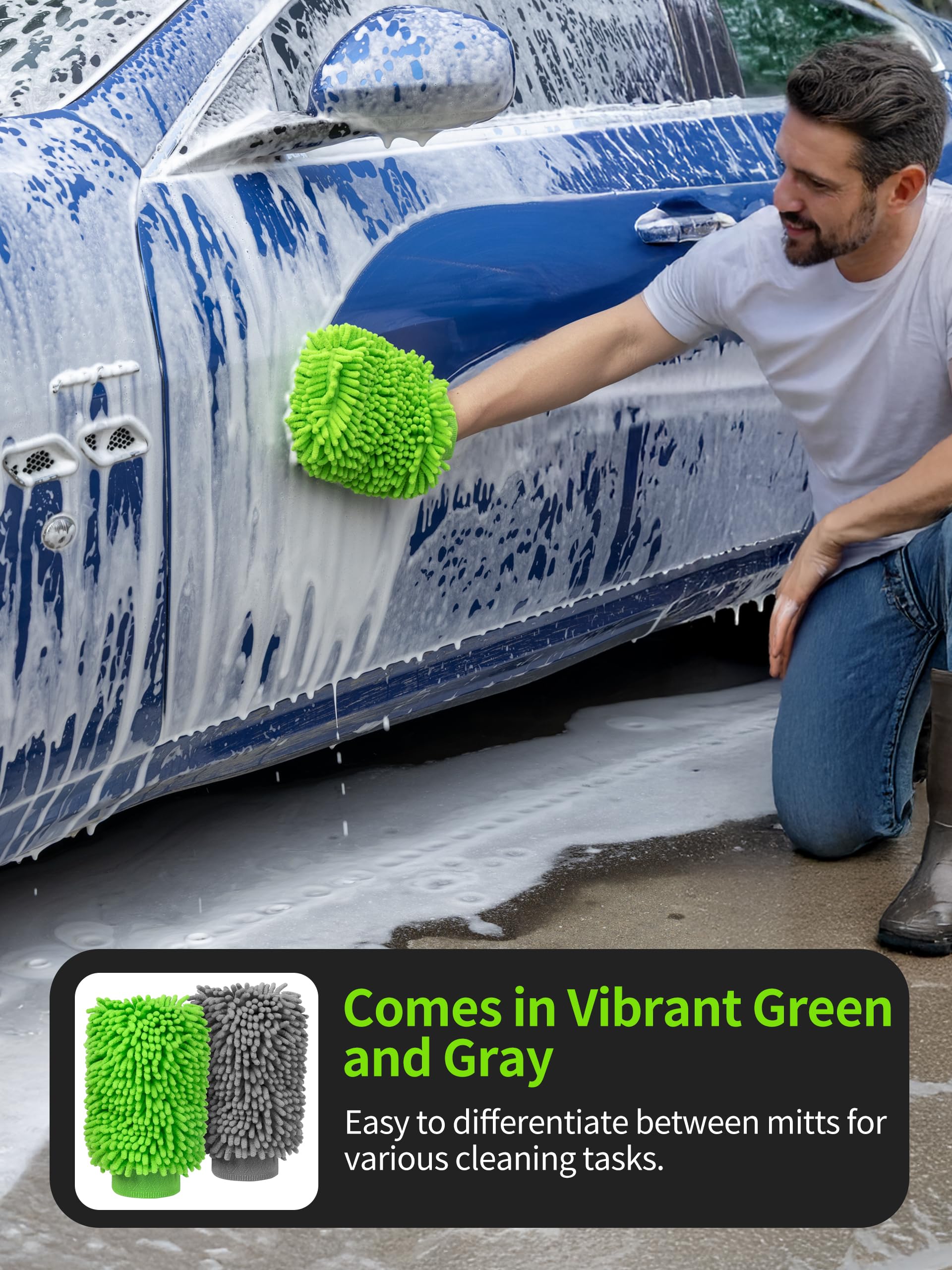 MR.SIGA pack of 2 in gray and green ready for multi-task cleaning.