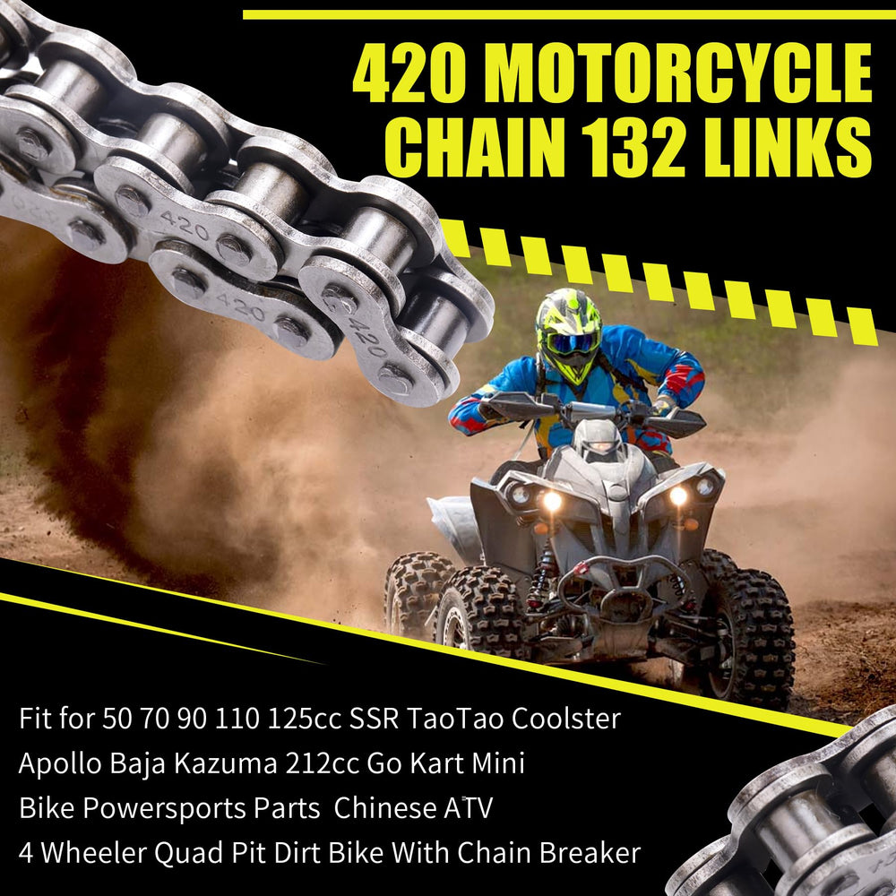 MRELC 132-link chain laid out to help measure fit for bikes
