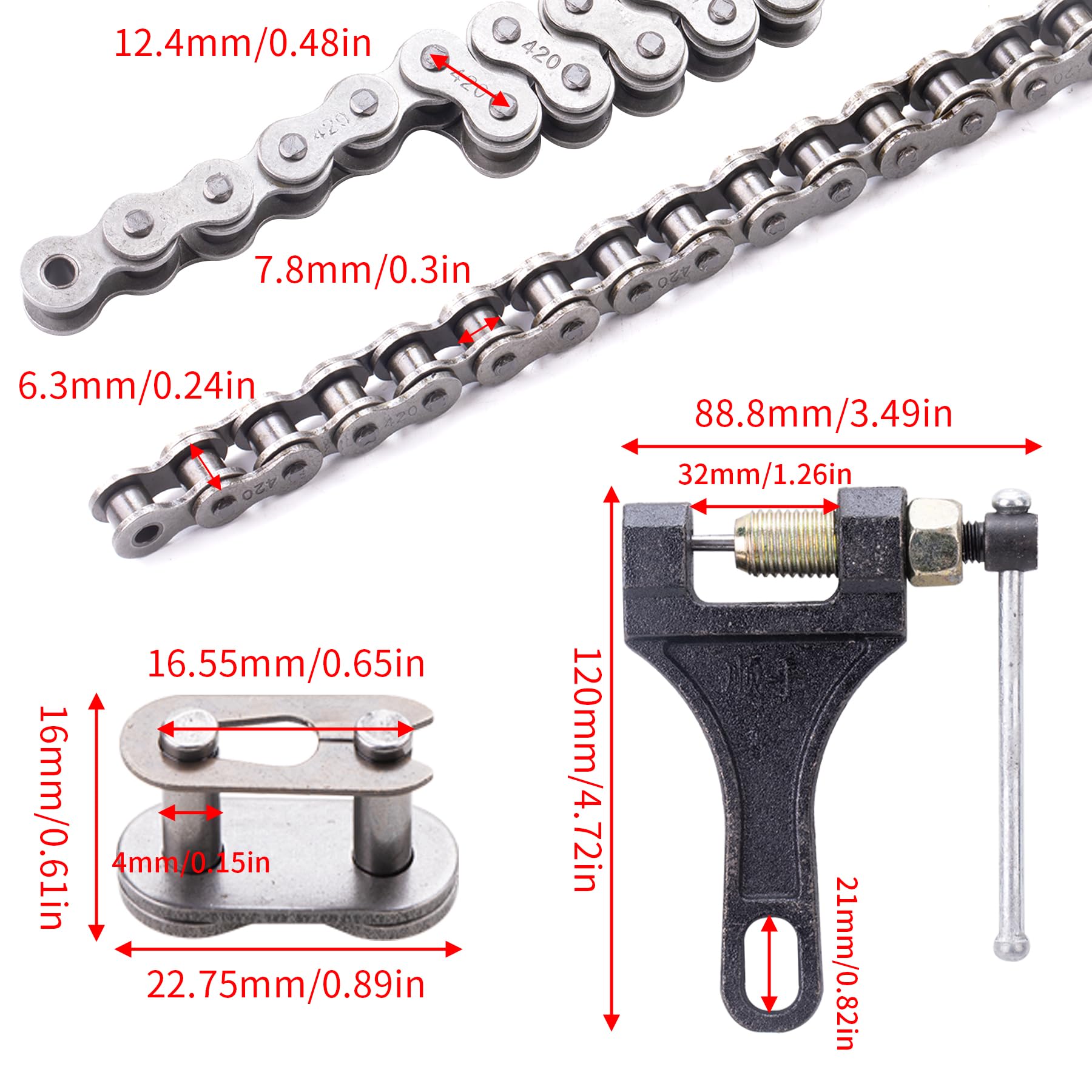 MRELC 420 roller chain 90-link for longer drive reliability