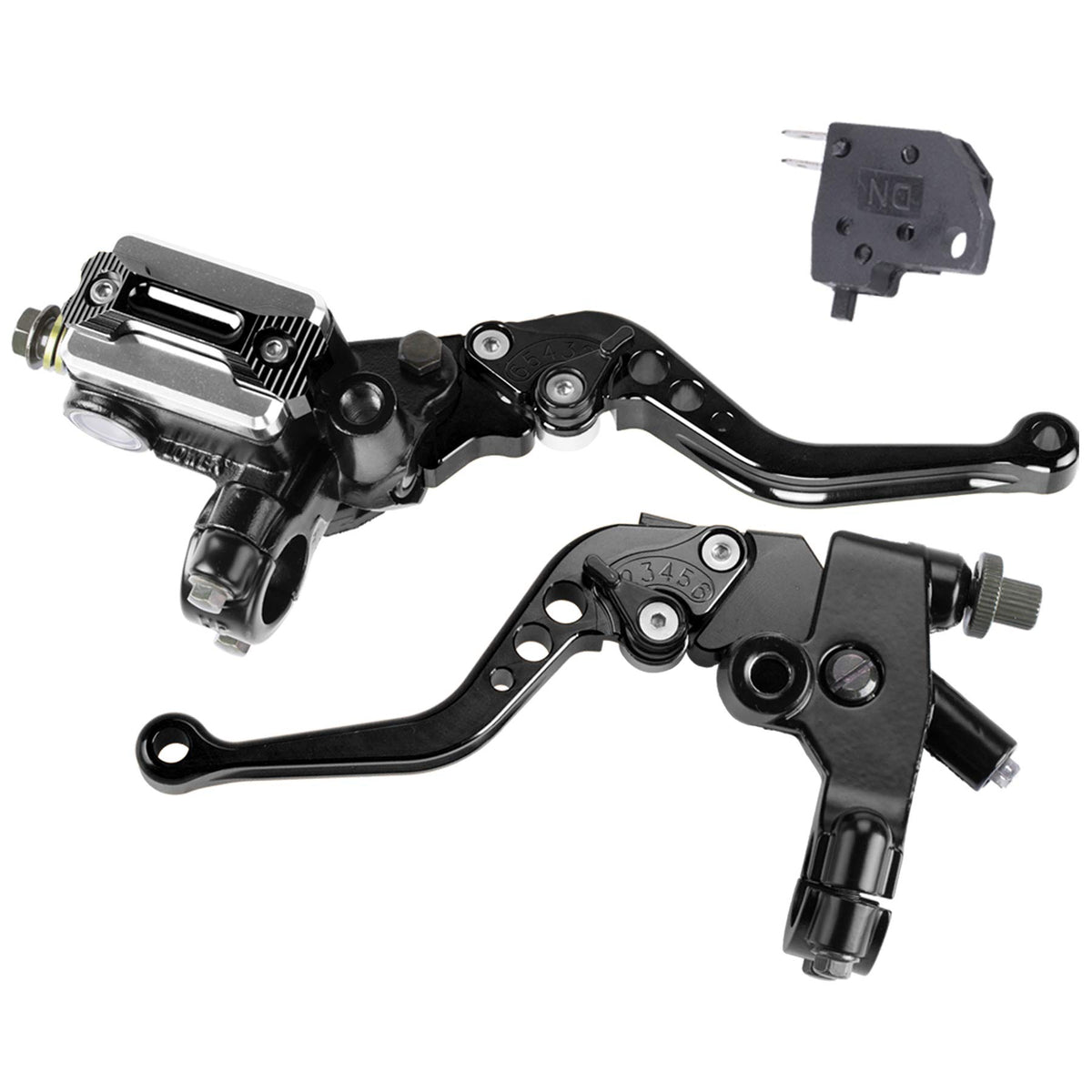 MRELC universal 7-8in brake master left shows robust CNC precision for smooth braking control.