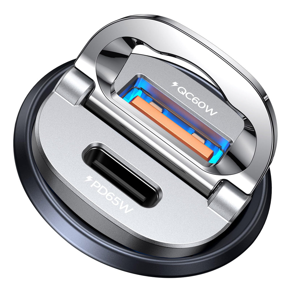 MRGLAS 125W USB-C car charger front view for fast device charging on the go.