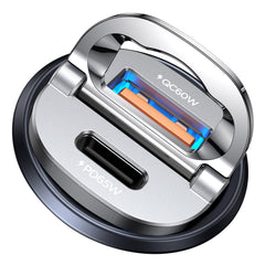 MRGLAS 125W USB-C car charger front view for fast device charging on the go.