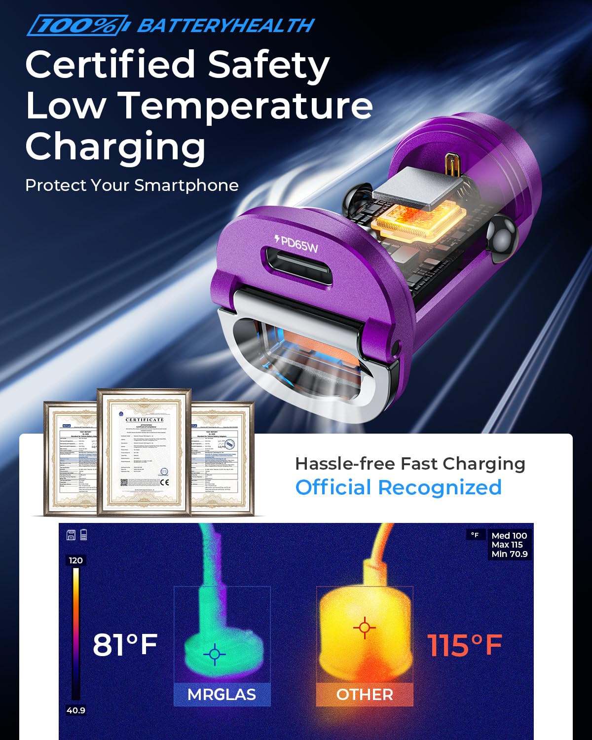 MRGLAS smart IC protects against overload and short circuits