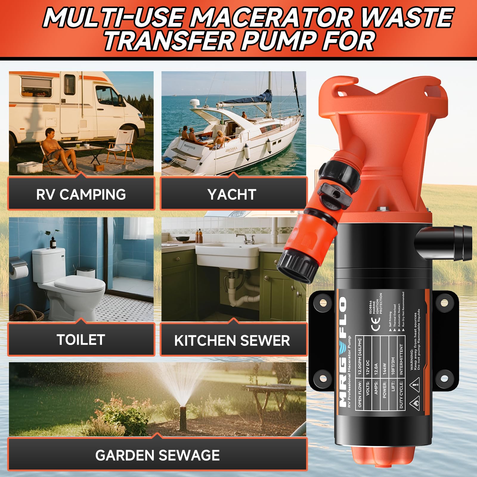 MRGVFLO versatile use cases for RVs, boats, campsites
