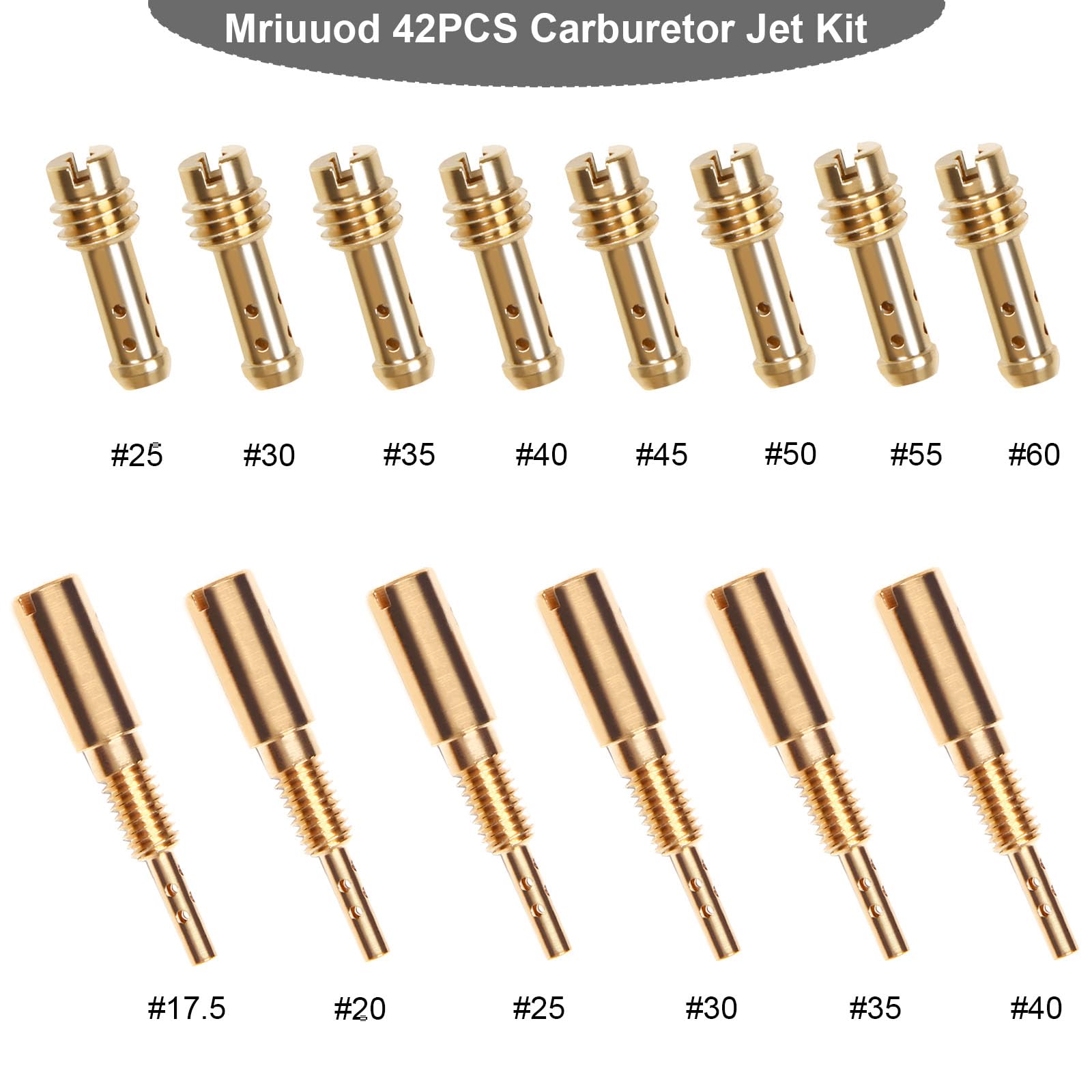 Mriuuod 42Pcs main jets 180 for carburetor balance.