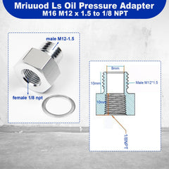 Mriuuod adapter packaging included with sealing washers for easy installation
