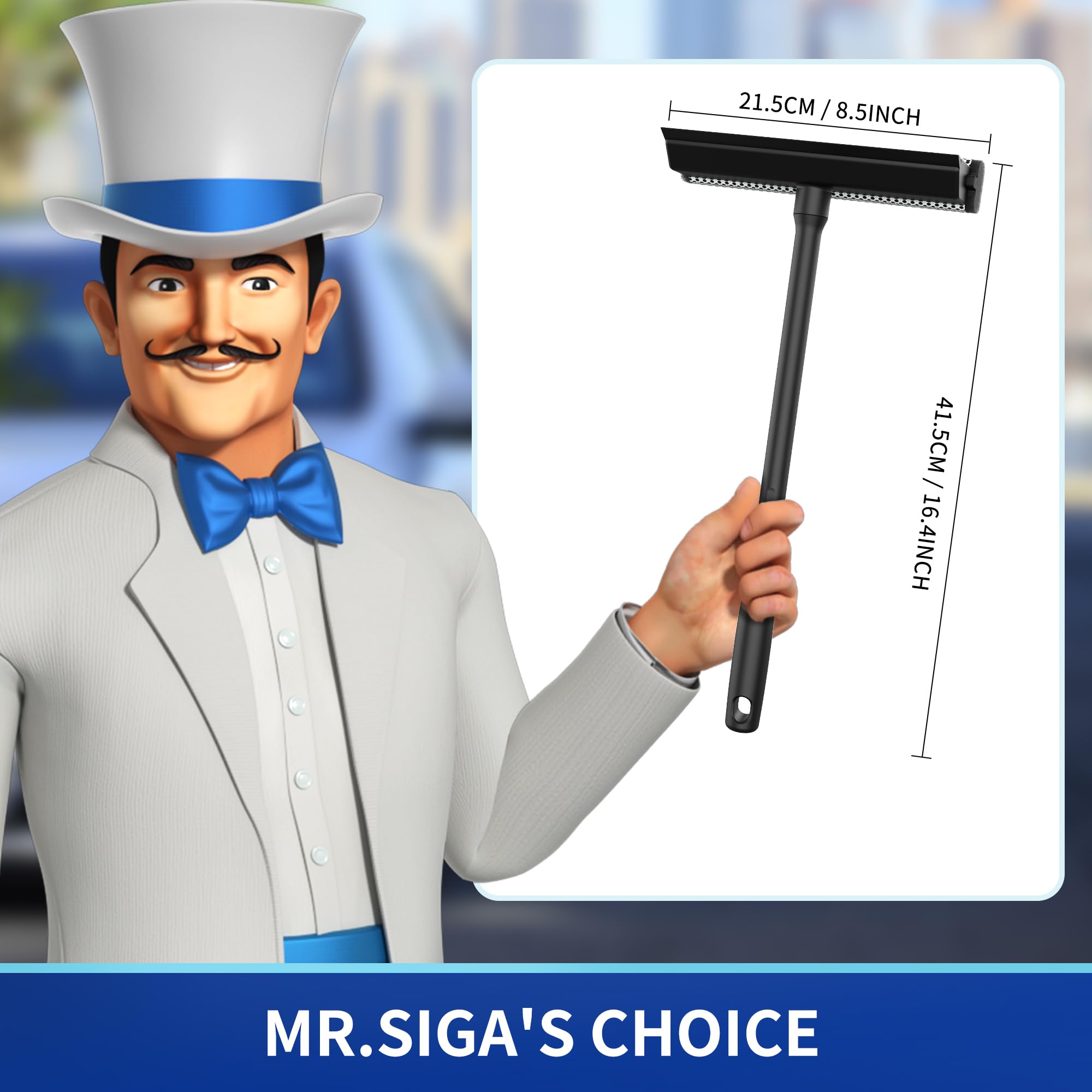 MR.SIGA netted sponge scrubber close-up for effective dust and grime removal