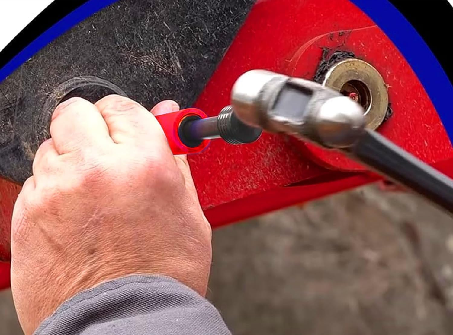 Mrxxjz grease-fitting-cleaner-tool-kit in use restores lubrication paths without disassembly