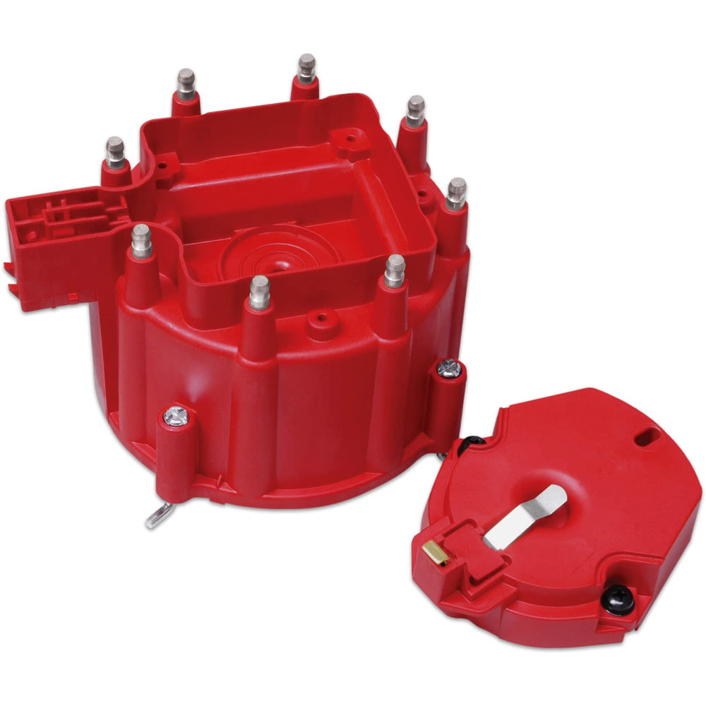 MSD 8416 distributor cap and rotor red shown for reliable ignition performance