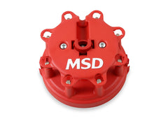 MSD rotor red close-up highlighting precise fit for reliable spark delivery