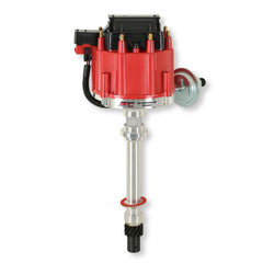 MSD Street Fire 8362 HEI distributor with red cap improves ignition reliability for daily driving.