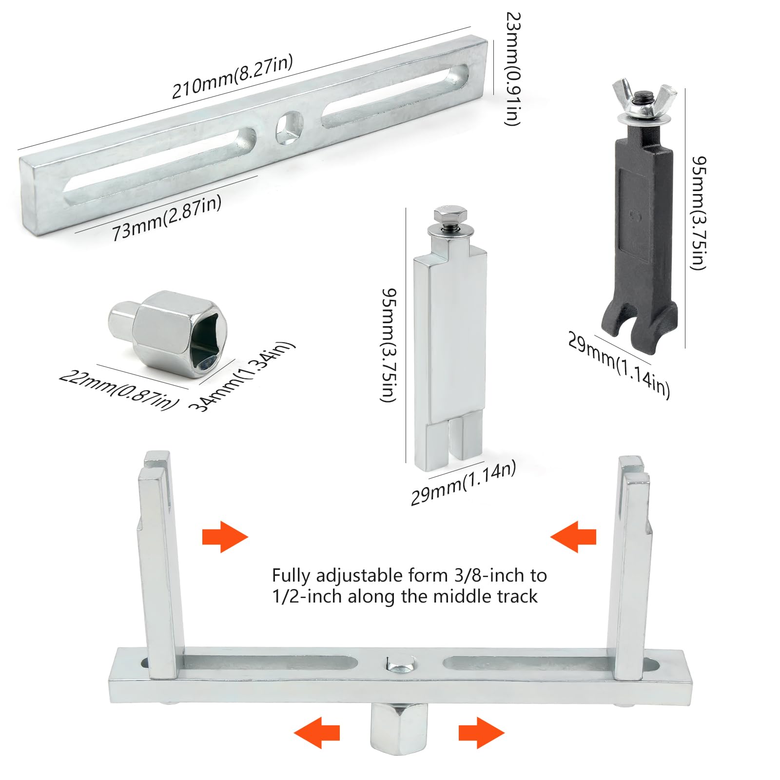 MSLANE adjustable fuel-pump removal tools adapt to multiple sizes