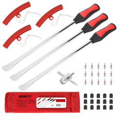 Msuhettu 38pc tire spoons kit packaging showing complete set for organized tire service