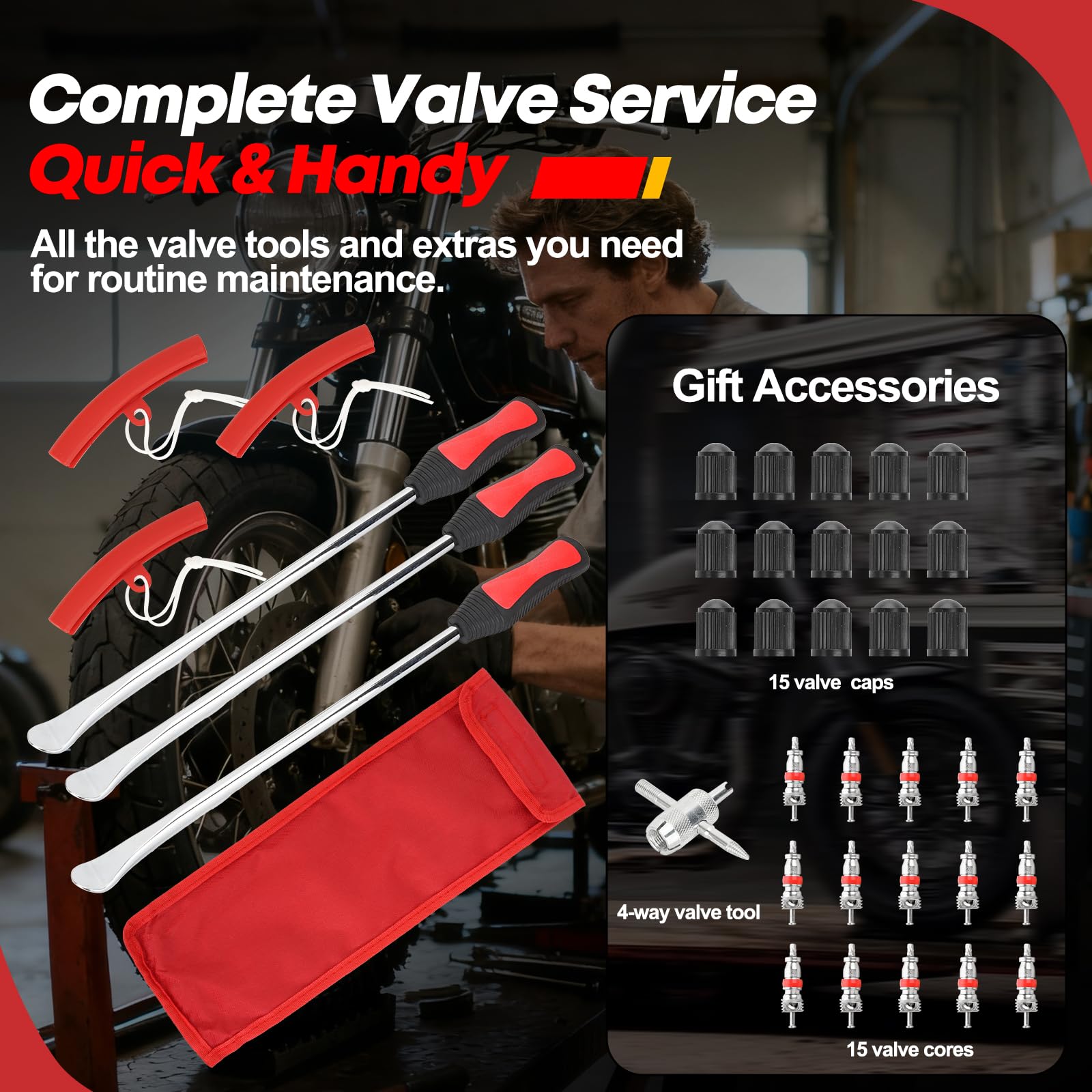 Msuhettu valve tools enabling quick deflation and valve core replacement