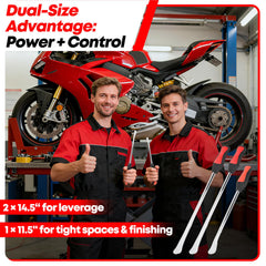 Msuhettu 11.5in tire iron for tight spaces and precise control