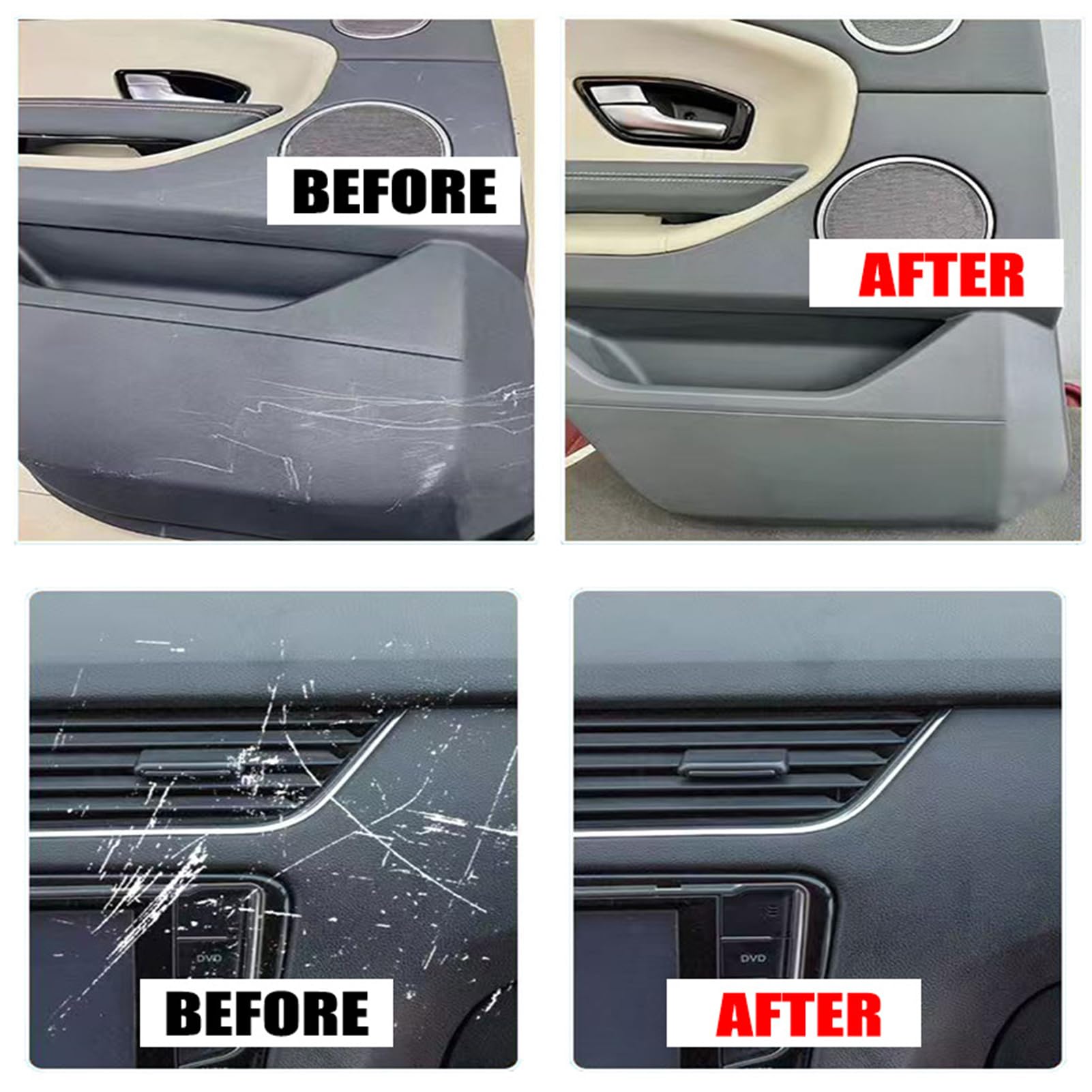 Mteawl interior surface after repair shows a smoother dash finish