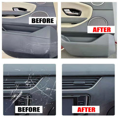 Mteawl interior surface after repair shows a smoother dash finish