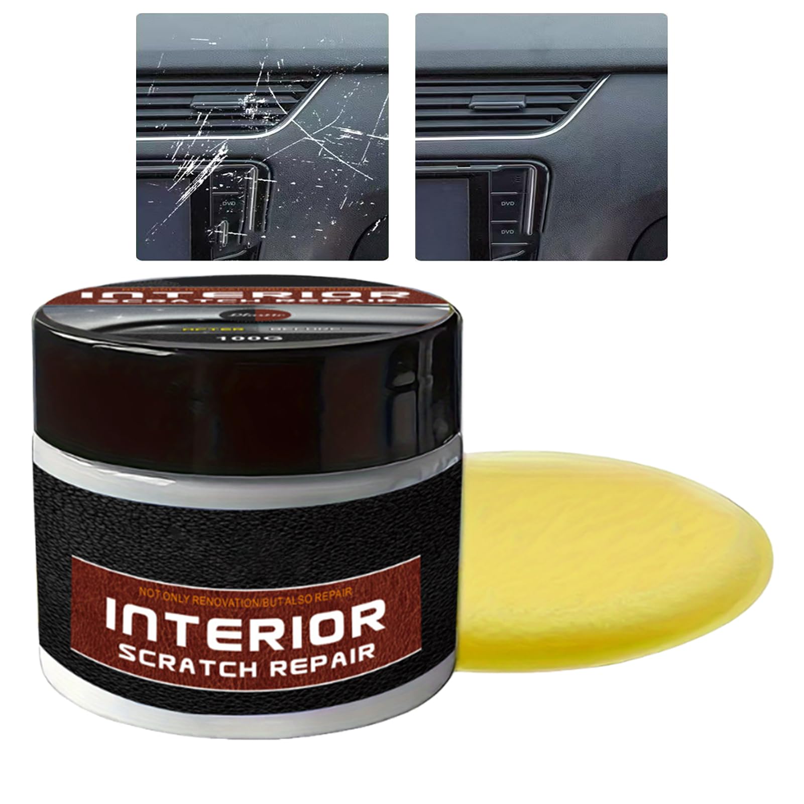 Mteawl multipurpose scratch repair kit scene demonstrates simple application on a dash