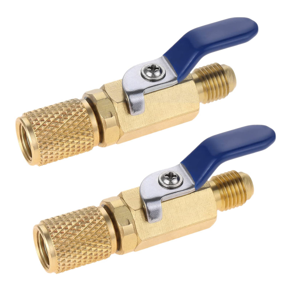 Mtsooning ball valve with 1-4 SAE adapter for reliable refrigerant connections.