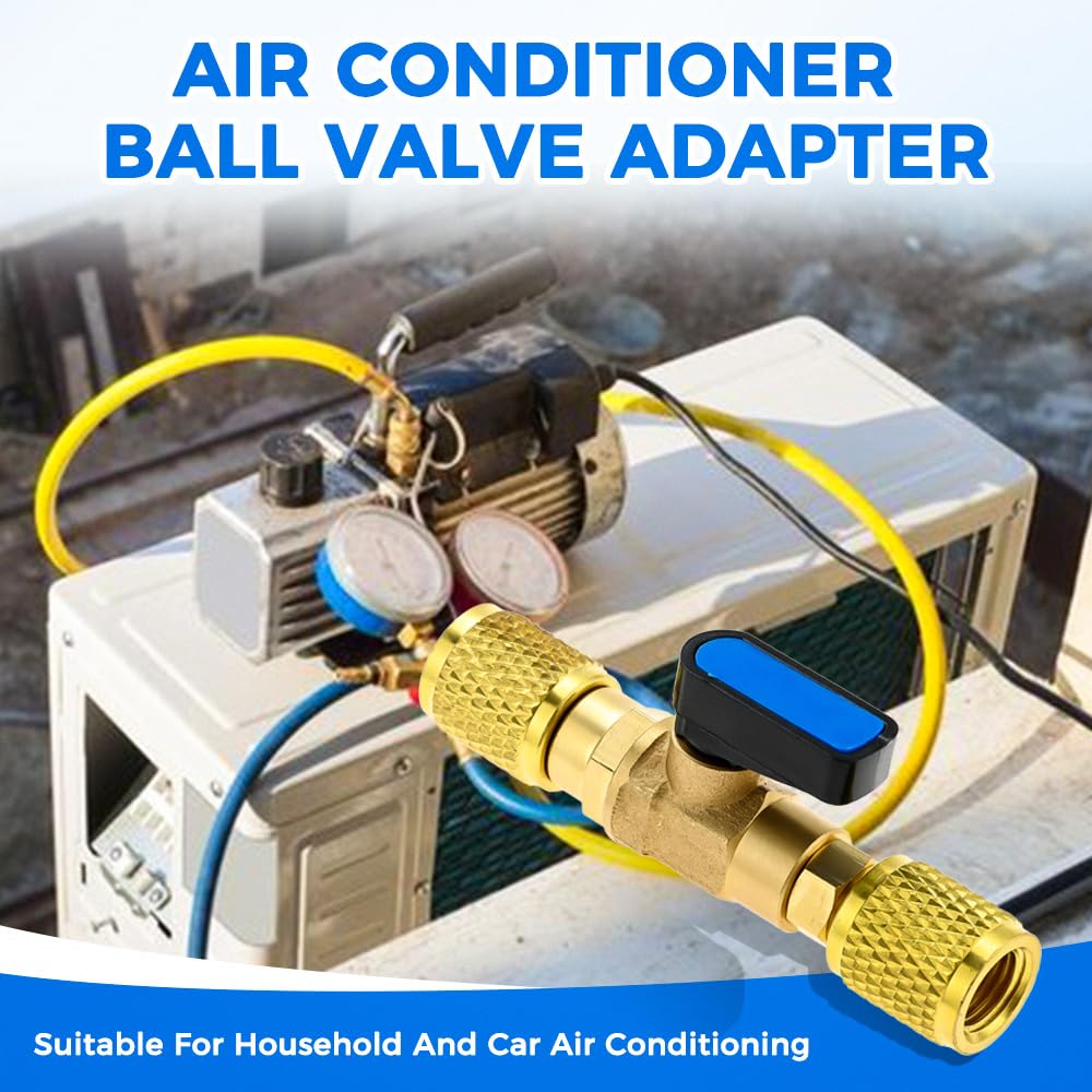 Mtsooning brass refrigeration connector demonstrates smooth shut-off flow.