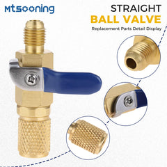 Mtsooning refrigerant valve body designed for durable A/C system connections.
