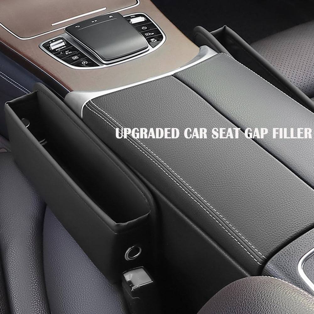 Mtverver leather car-seat-gap-filler resists spills and cleans easily.