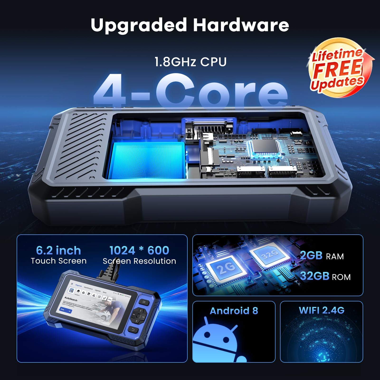 MUCAR 682 ergonomic design with 6.2" touchscreen