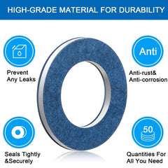 Mudder 100-piece blue washer pack for oil changes and maintenance.