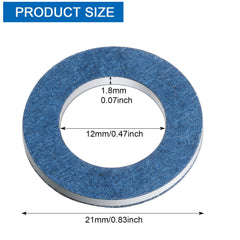 Mudder aluminum crush washer compatible with Toyota 90430-12031, blue finish for durable sealing.