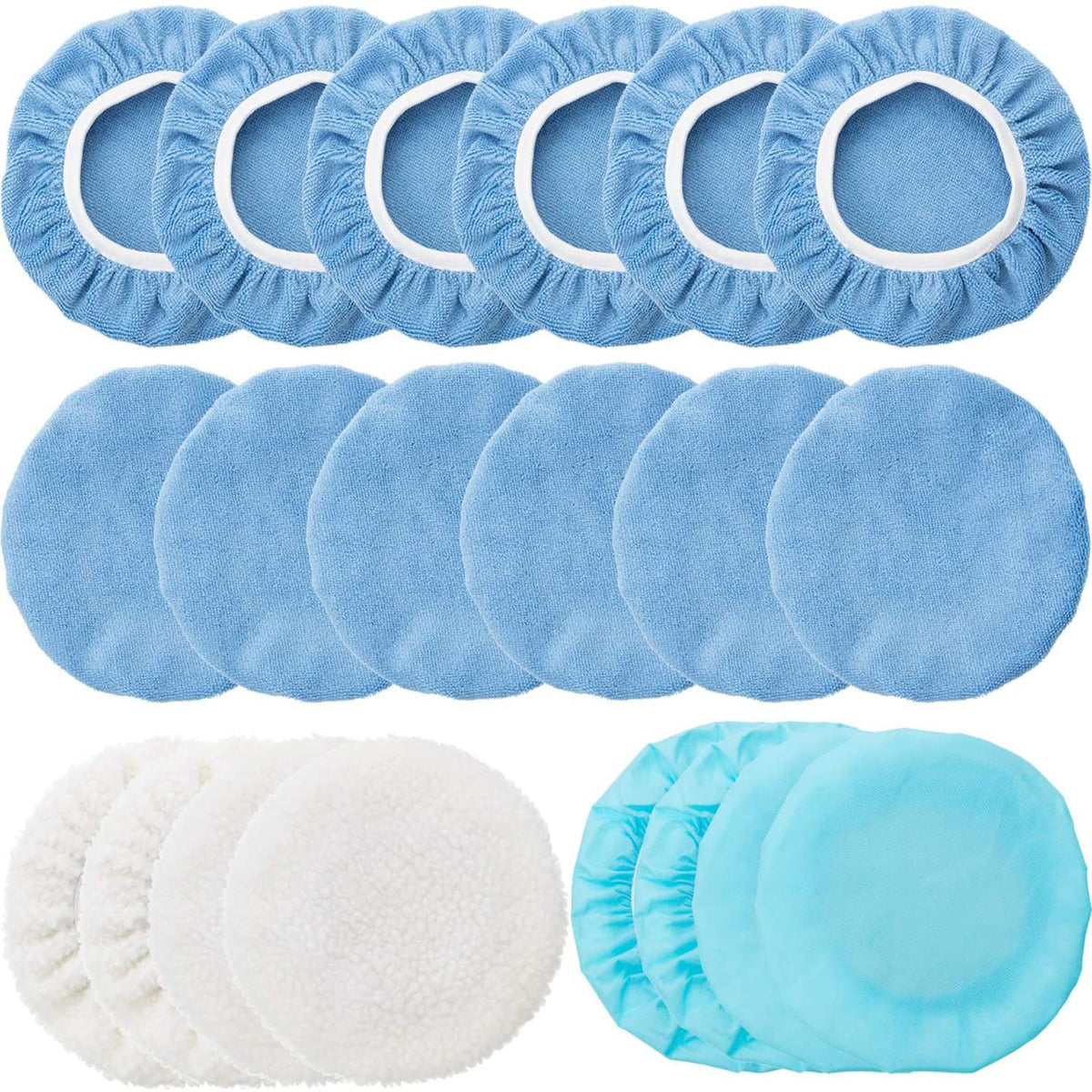 Mudder car orbital bonnet in microfiber 7-8 inch for smooth polishing and finish