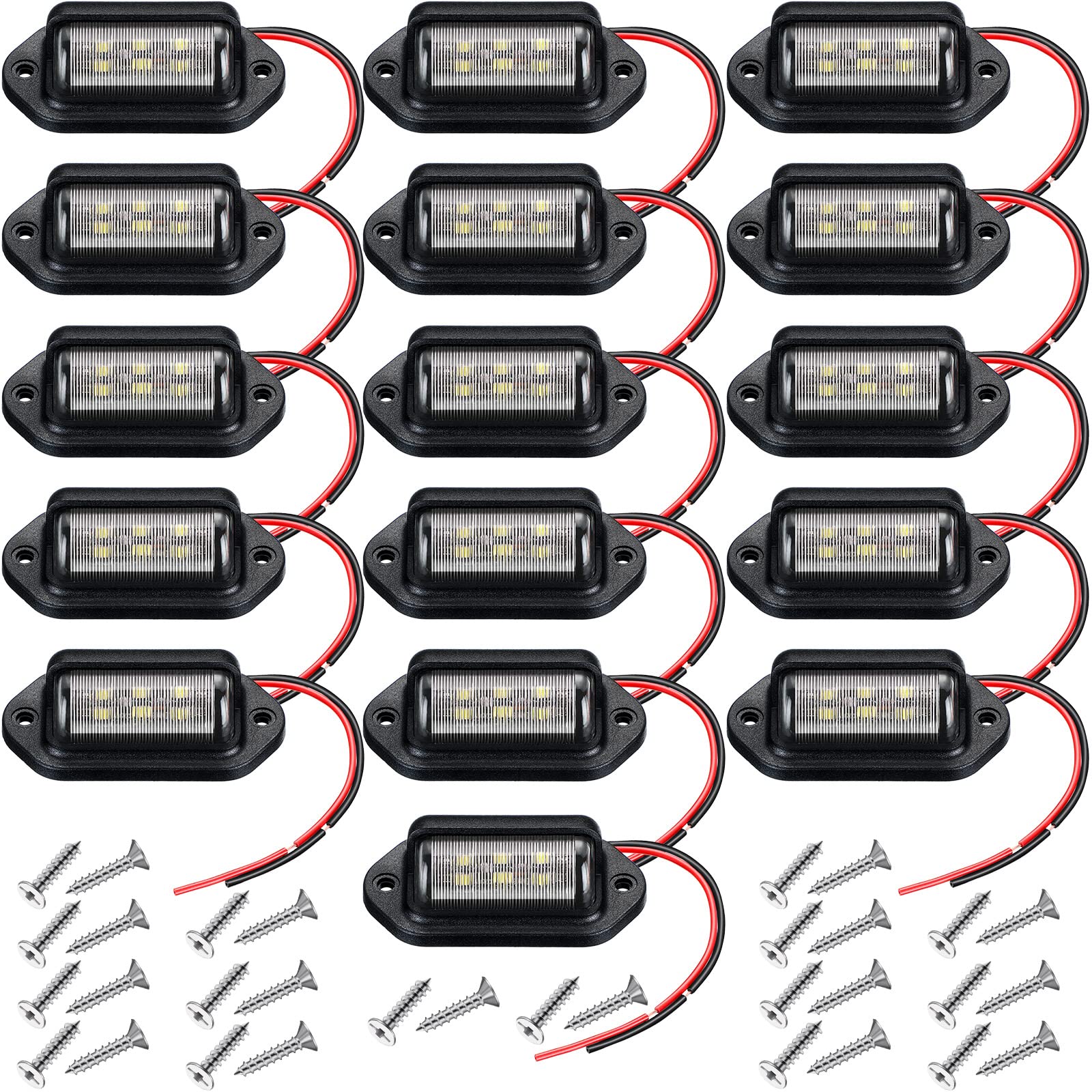 Mudder license light close-up with 6 LEDs delivering bright visibility