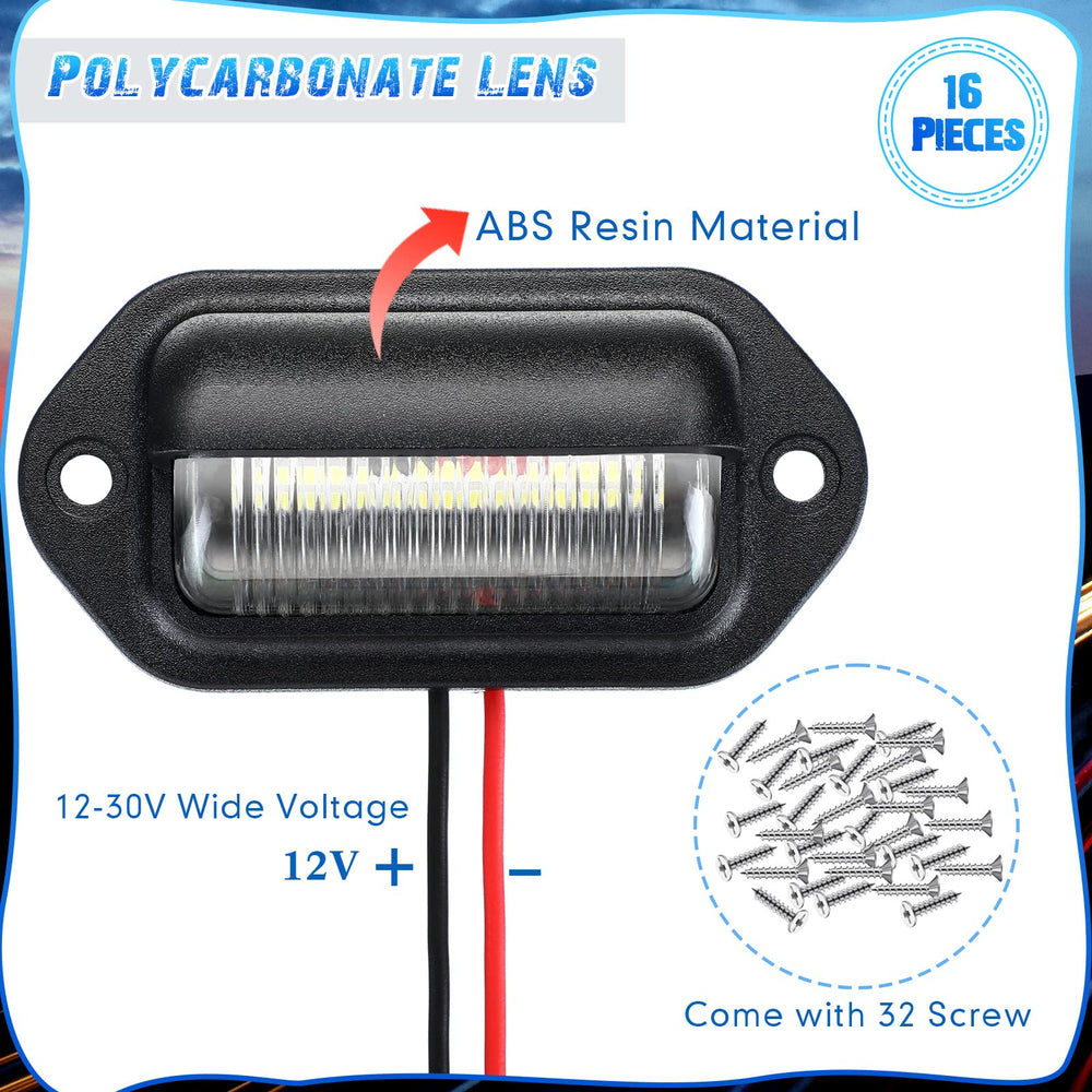 Mudder license light 12V installation, easy DIY mounting and wiring